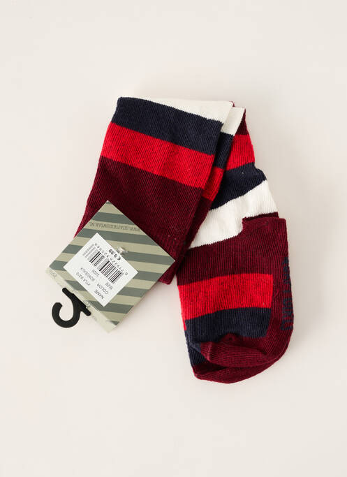 Chaussettes imprimé rayures rouge QUAPI fille