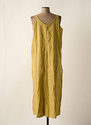 Robe mi-longue sans manche sans manche jaune EFFET MER femme
