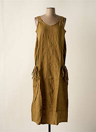 Robe mi-longue sans manche sans manche marron EFFET MER femme