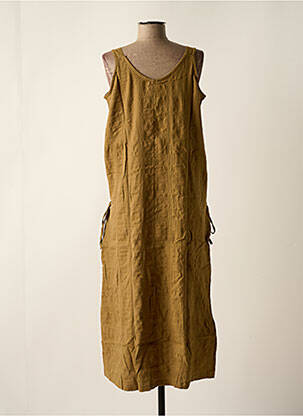 Robe mi-longue sans manche sans manche marron EFFET MER femme