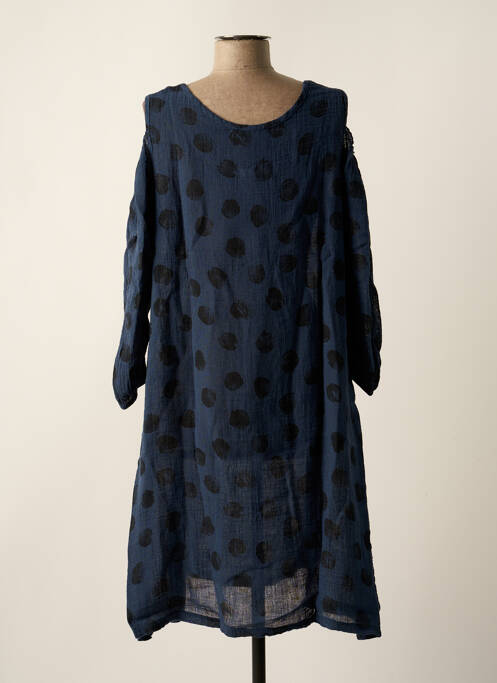 Robe mi-longue bleu TEHANA pour femme