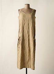 Robe longue beige EFFET MER pour femme seconde vue