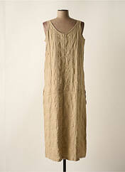 Robe longue beige EFFET MER pour femme seconde vue