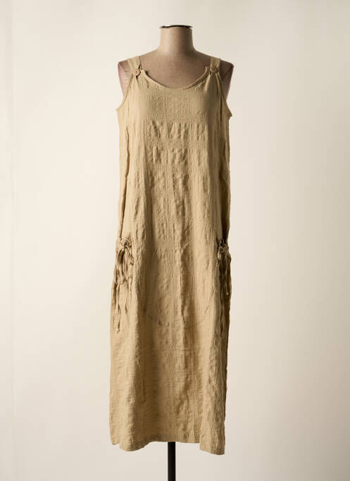 Robe longue beige EFFET MER pour femme