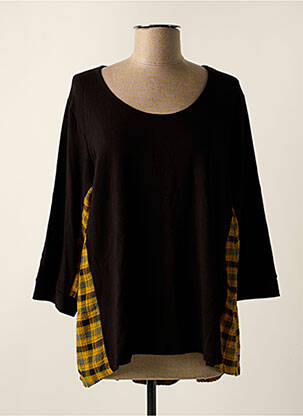 Top stretch manches 3/4 jaune TEHANA femme