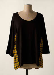 Top stretch manches 3/4 jaune TEHANA femme