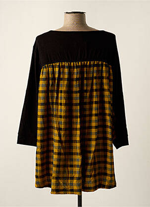 Top stretch manches 3/4 jaune TEHANA femme