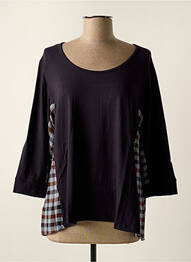 Top stretch manches 3/4 bleu TEHANA femme