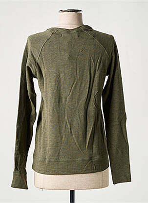 Sweat-shirt maille semi-opaque manches longues vert BANANA MOON femme