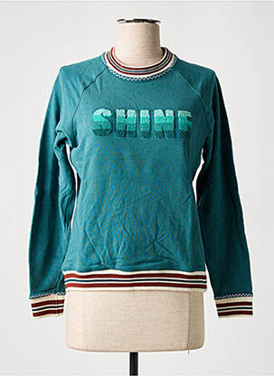Sweat-shirt broderie manches longues vert BANANA MOON femme