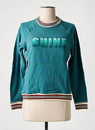 Sweat-shirt broderie manches longues vert BANANA MOON femme