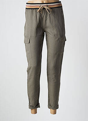 Pantalon cargo slim taille normale vert BANANA MOON femme
