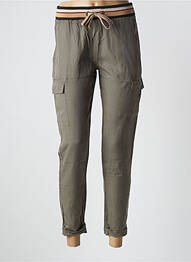 Pantalon cargo taille élastique taille normale vert BANANA MOON femme