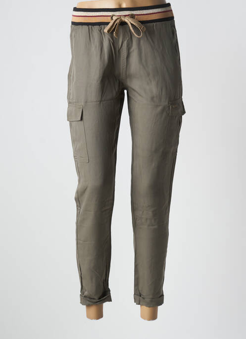 Pantalon cargo slim taille normale vert BANANA MOON femme