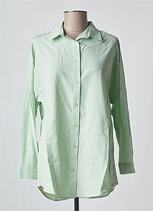 Tunique manches longues col chemisier vert BIG DART femme