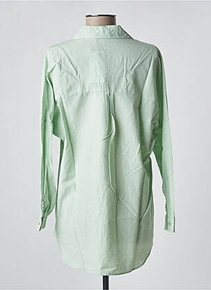 Tunique manches longues col chemisier vert BIG DART femme