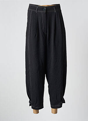 Pantalon 7/8 taille haute taille haute noir TOUCHÉ femme