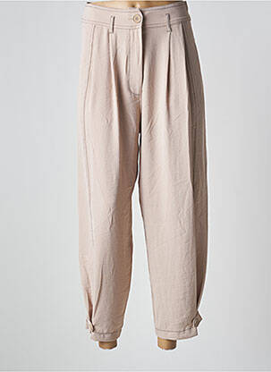Pantalon 7/8 taille haute taille haute beige TOUCHÉ femme