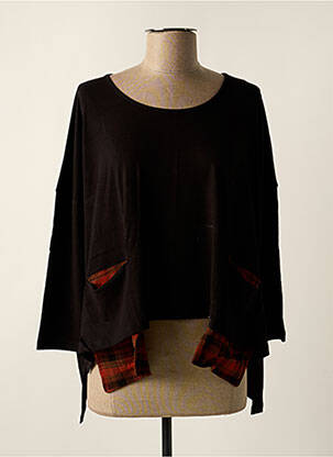 Top coupe fluide manches longues orange TEHANA femme