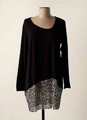 Tunique manches longues imprimé fantaisie noir TEHANA femme