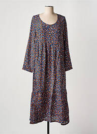 Robe longue manches longues manches longues bleu TEHANA femme