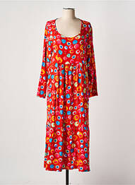 Robe longue manches longues manches longues rouge TEHANA femme