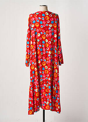 Robe longue manches longues manches longues rouge TEHANA femme