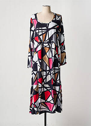 Robe longue manches longues manches longues noir TEHANA femme