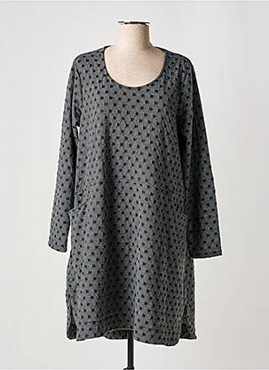Robe mi-longue manches longues manches longues gris TEHANA femme