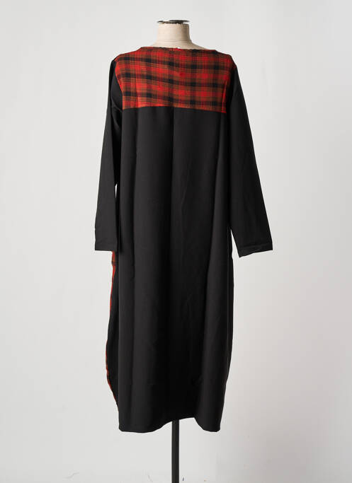 Robe longue manches longues manches longues orange TEHANA femme