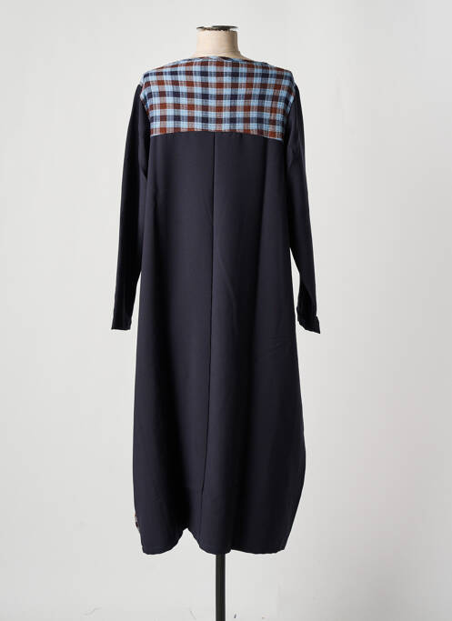 Robe longue manches longues manches longues bleu TEHANA femme