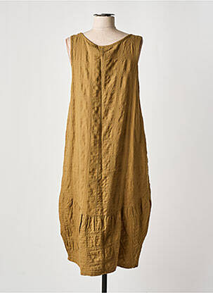 Robe mi-longue sans manche sans manche vert EFFET MER femme