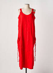 Robe longue rouge EFFET MER pour femme seconde vue