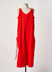 Robe longue rouge EFFET MER pour femme seconde vue