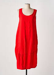 Robe mi-longue rouge EFFET MER pour femme seconde vue