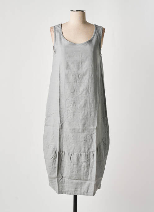 Robe mi-longue gris EFFET MER pour femme