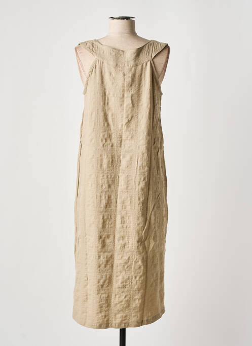 Robe mi-longue marron EFFET MER pour femme