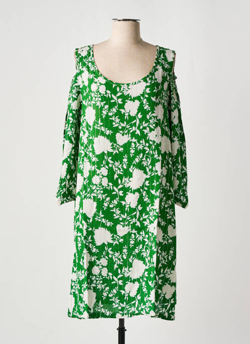 Robe mi-longue vert TEHANA pour femme