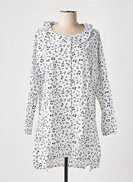 Tunique manches longues imprimé fantaisie blanc TEHANA femme
