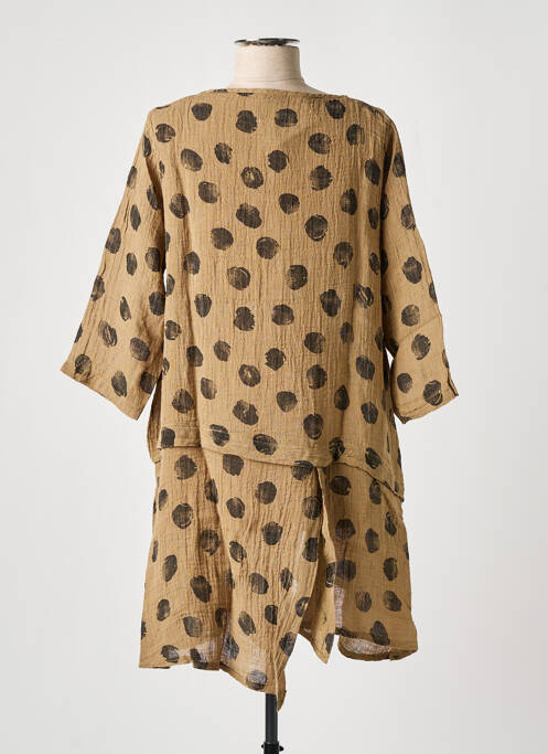 Tunique manches longues beige TEHANA pour femme