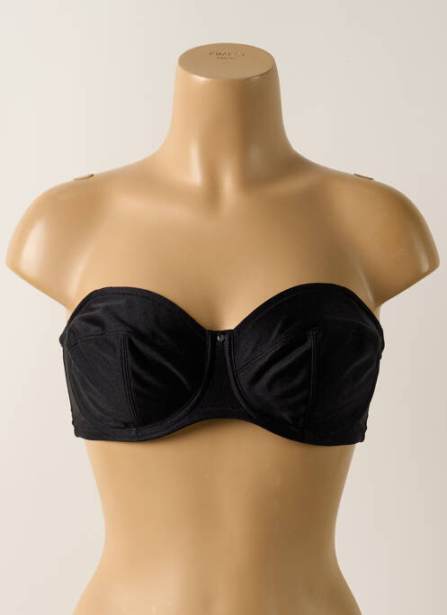 Soutien-gorge effet matière satinée haut soutien-gorge balconnet noir FANTASIE femme