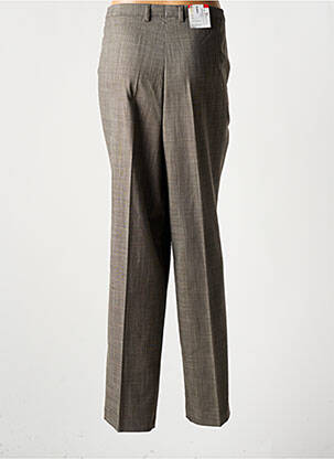 Pantalon droit tissage crêpe taille normale marron STARK femme