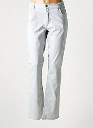 Pantalon slim tissage popeline taille normale gris LUCCHINI femme