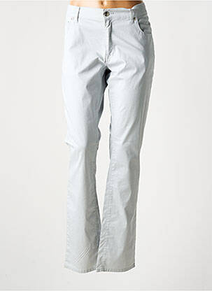 Pantalon slim tissage popeline taille normale gris LUCCHINI femme