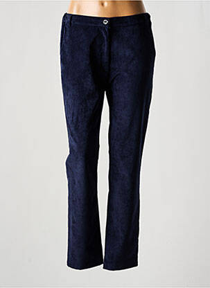 Pantalon chino fermeture zippée sous rabat boutonné taille normale bleu GRIFFON femme