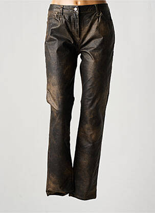 Pantalon slim tissage enduit taille normale marron PAUSE CAFE femme