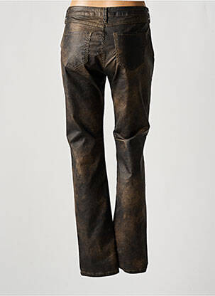 Pantalon slim tissage enduit taille normale marron PAUSE CAFE femme