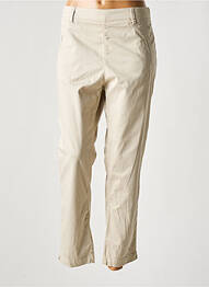 Pantalon 7/8 coupe cigarette taille normale beige LUCCHINI femme