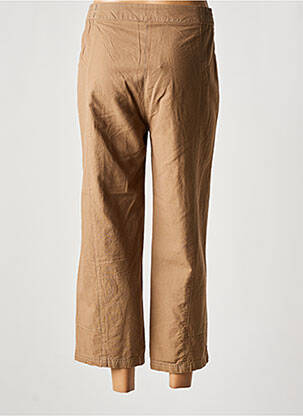 Pantalon 7/8 taille haute taille haute marron LUCCHINI femme