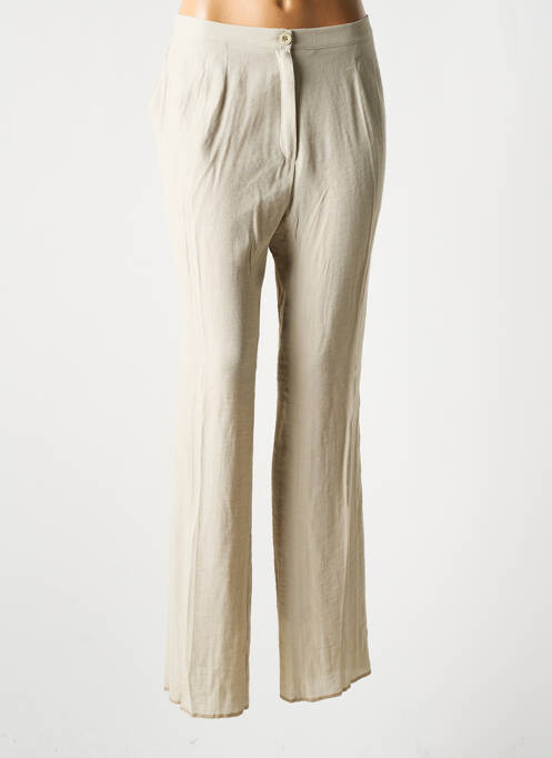 Pantalon droit beige GRIFFON pour femme